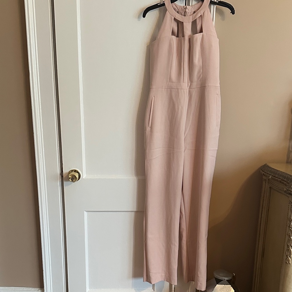 BCBGMaxAzria Blush Halter Jumpsuit